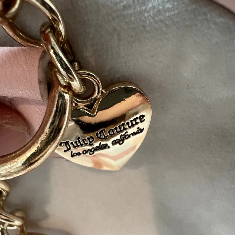 Juicy Couture Velour Satchel‎ Bag Pink Cream Embroidered Crest Crossbody Y2K